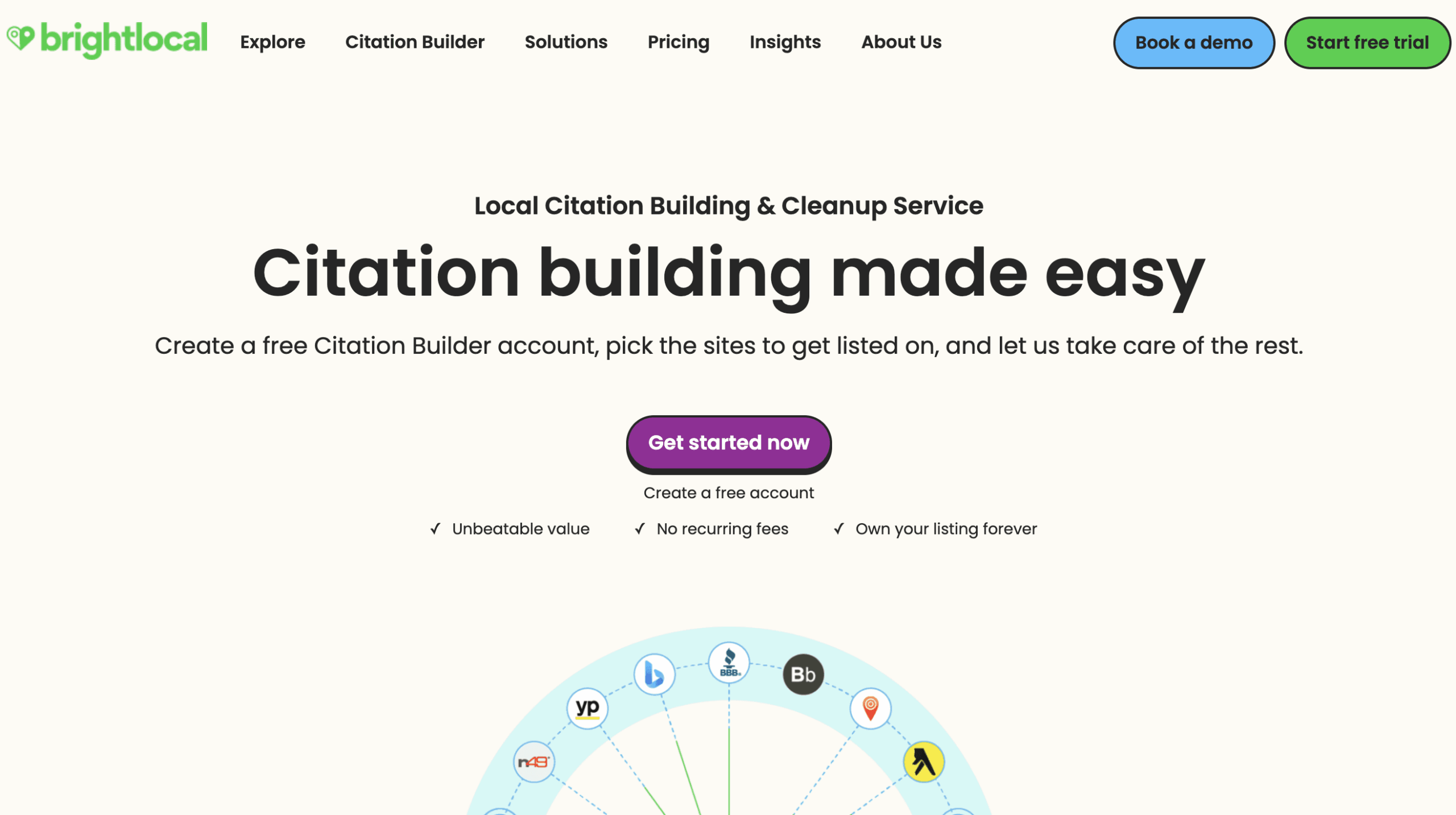 Brightlocal website screenshot